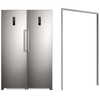 Kit Refrigerador RTI4S 355L Inox Autosense + Freezer FTI4S Inox 262L Congelador Vertical Inverter + Moldura Trim Kit para Congelador y Refrigerador